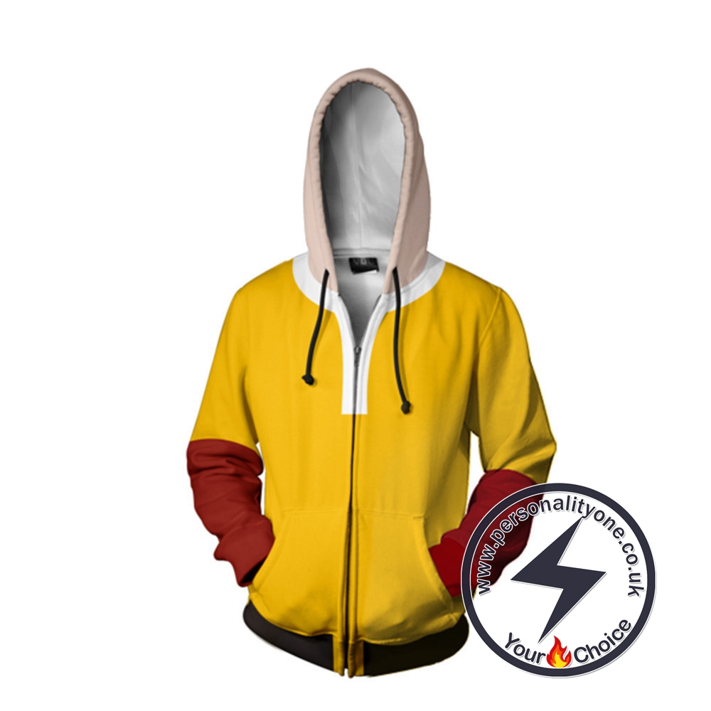 One Punch Man Saitama Zip Up Hoodie Jacket